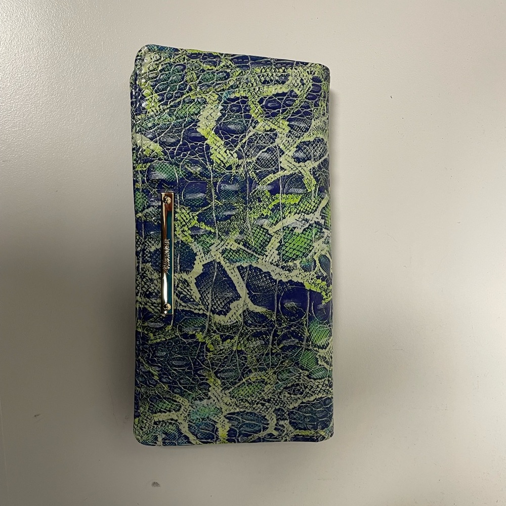 Brahmin Blue and Green Embossed Satchel Set - Picture 8 of 9